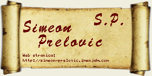 Simeon Prelović vizit kartica